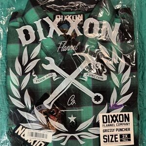 DIXXON Men's 2xlt Grizzly Puncher Flannel Shirt NEW IN BAG